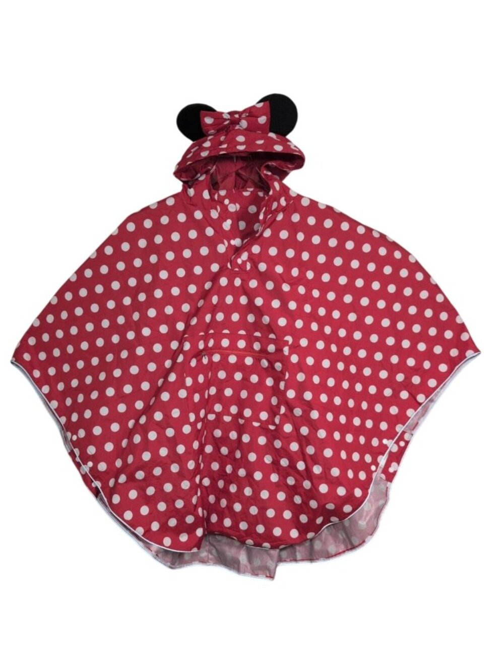 Disney Parks Minnie Ears Rain Poncho Womens Plus Size 1X-3X Red Polka Dot Jacket